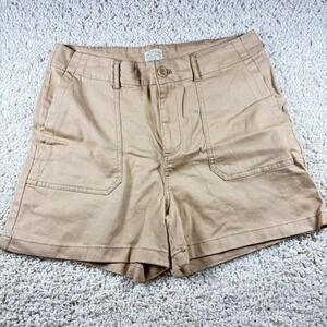 Telluride Clothing Company Khaki Cargo Shorts Women Sz14 Utility Pockets Button
